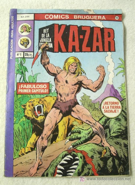 C&oacute;mics: n&ordm; 1 Ka-Zar editorial bruguera, a&ntilde;o 77 - Foto 1