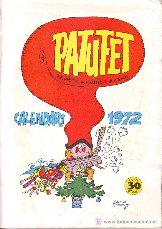 C&oacute;mics: calendari patufet de 1972 - Foto 1