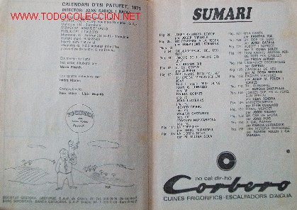 C&oacute;mics: CALENDARI PATUFET 1971 - Foto 2