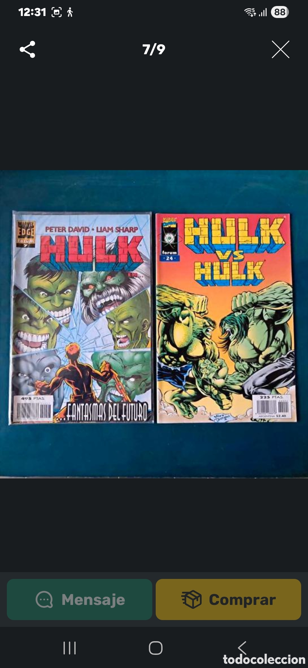 C&oacute;mics: LOTE 50 C&Oacute;MICS INCRE&Iacute;BLE HULK - Foto 2