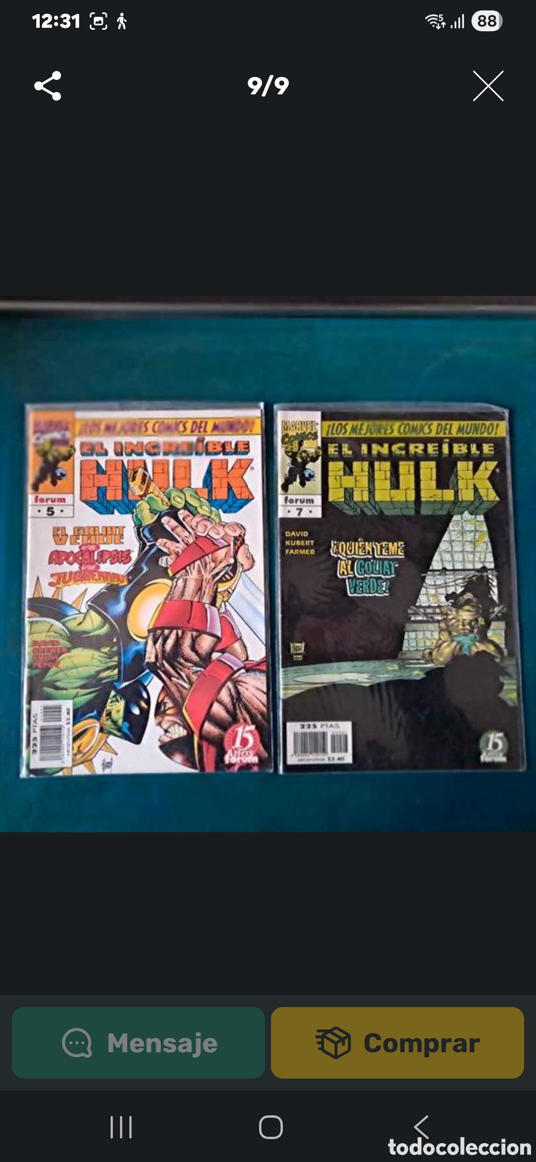 C&oacute;mics: LOTE 50 C&Oacute;MICS INCRE&Iacute;BLE HULK - Foto 3