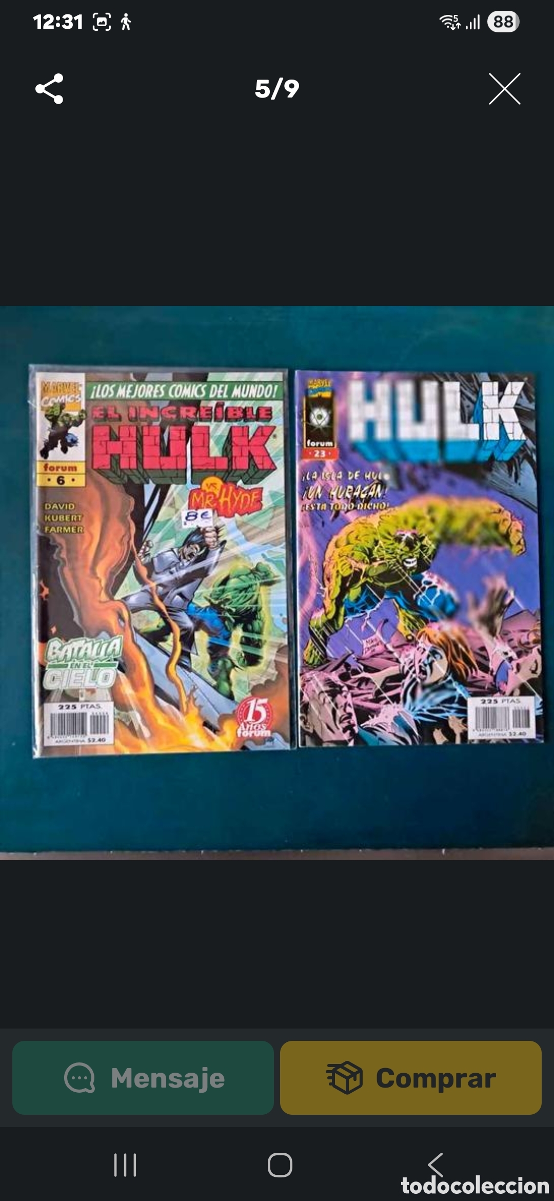 C&oacute;mics: LOTE 50 C&Oacute;MICS INCRE&Iacute;BLE HULK - Foto 5