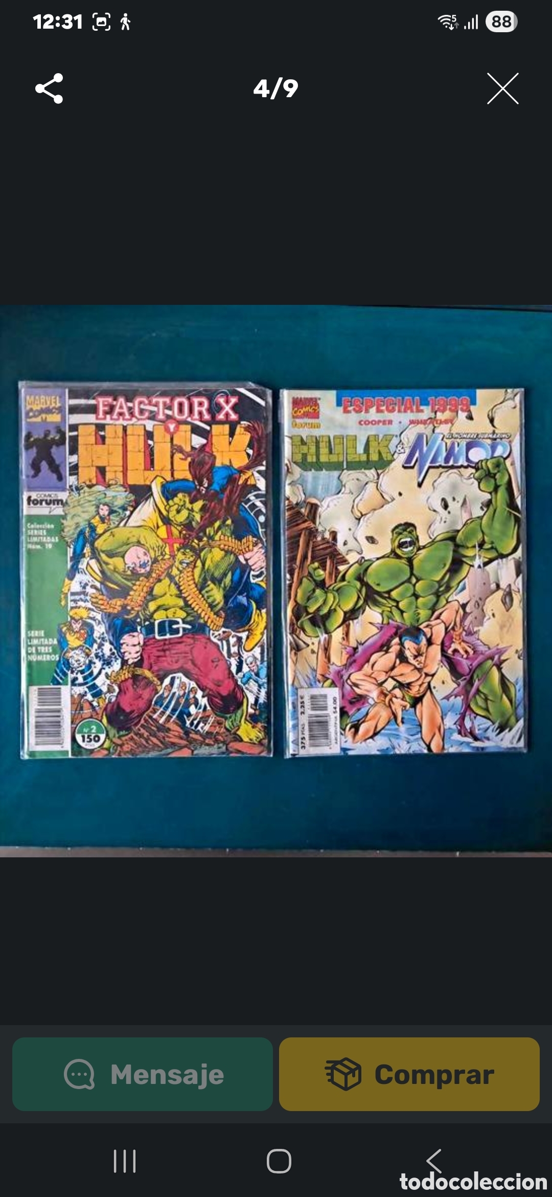 C&oacute;mics: LOTE 50 C&Oacute;MICS INCRE&Iacute;BLE HULK - Foto 6