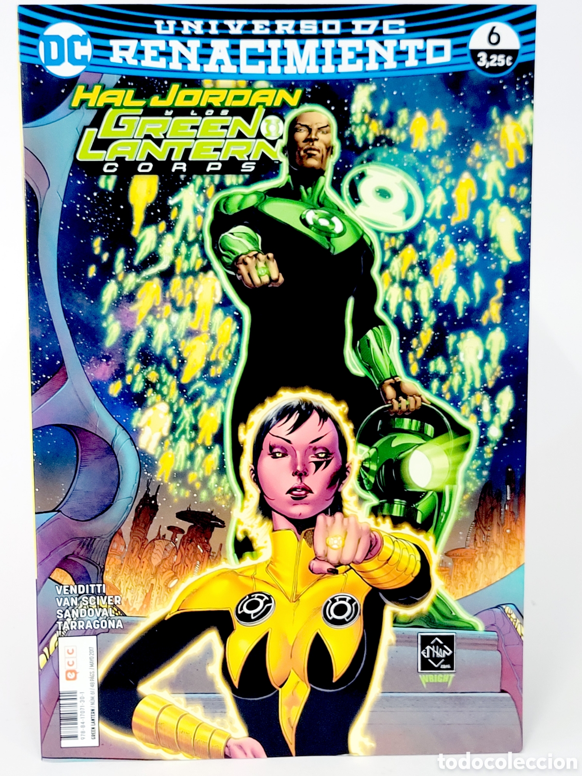 C&oacute;mics: C&Oacute;MIC DE KIOSCO HAL JORDAN GREEN LANTER 6 UNIVERSO DC 61 ECC RENACIMIENTO GRAPA - Foto 1