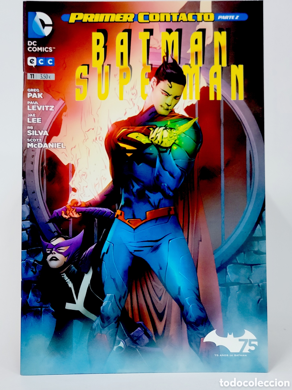 C&oacute;mics: C&Oacute;MIC DE KIOSCO BATMAN SUPERMAN PRIMER CONTACTO 11 UNIVERSO DC ECC GRAPA - Foto 1