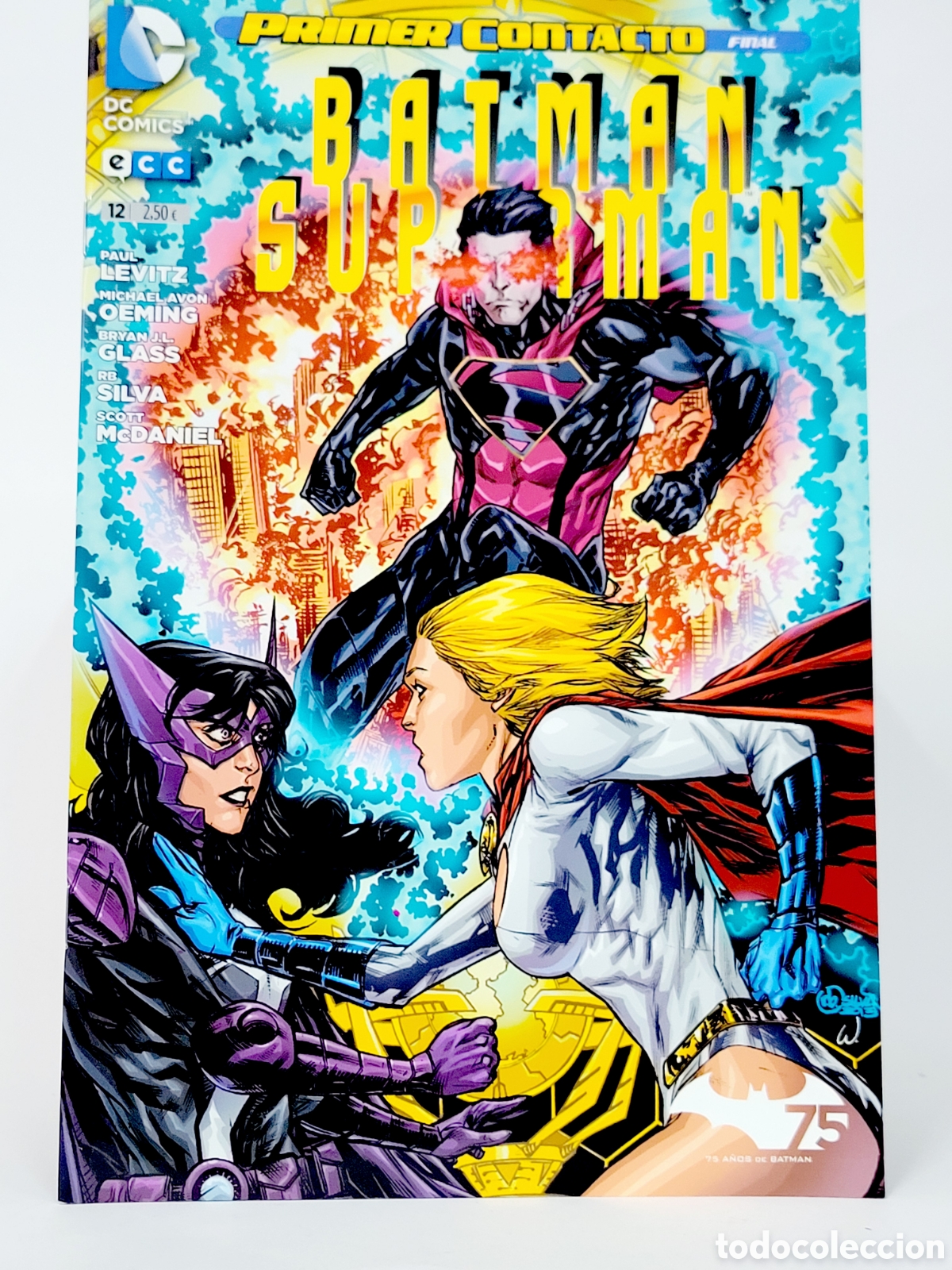 C&oacute;mics: C&Oacute;MIC DE KIOSCO BATMAN SUPERMAN PRIMER CONTACTO 12 UNIVERSO DC ECC GRAPA - Foto 1