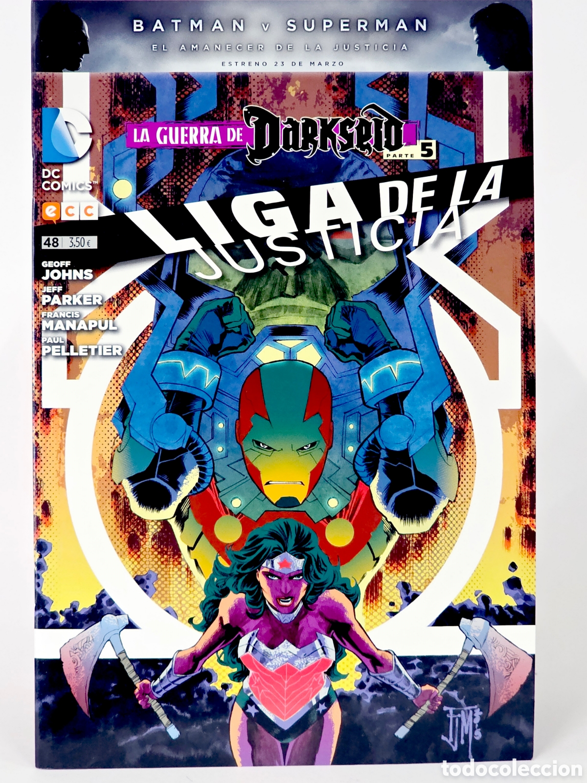 C&oacute;mics: C&Oacute;MIC DE KIOSCO LIGA DE LA JUSTICIA 48 BATMAN SUPERMAN DC ECC EDICIONES GRAPA - Foto 1