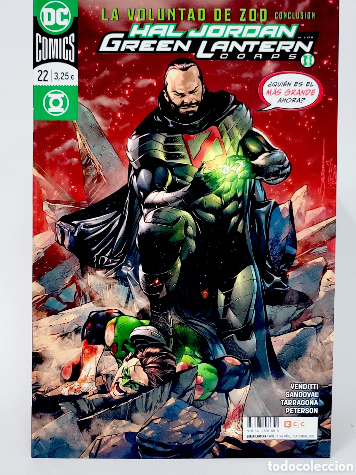 C&oacute;mics: C&Oacute;MIC DE KIOSCO GREEN LANTERN 22 LA VOLUNTAD ZOO 77 DC ECC GRAPA - Foto 1