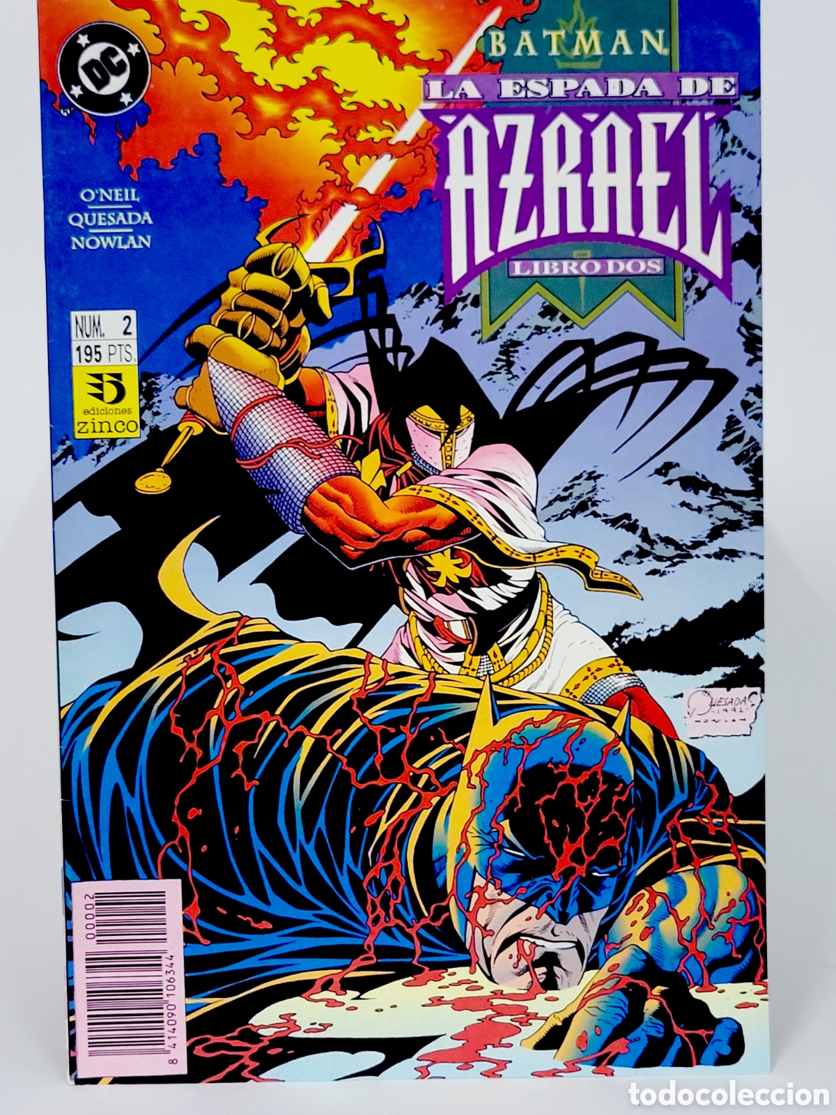 C&oacute;mics: C&Oacute;MIC DE KIOSCO BATMAN LA ESPADA DE AZRAEL 2 LIBRO DOS DC EDICIONES ZINCO GRAPA - Foto 1
