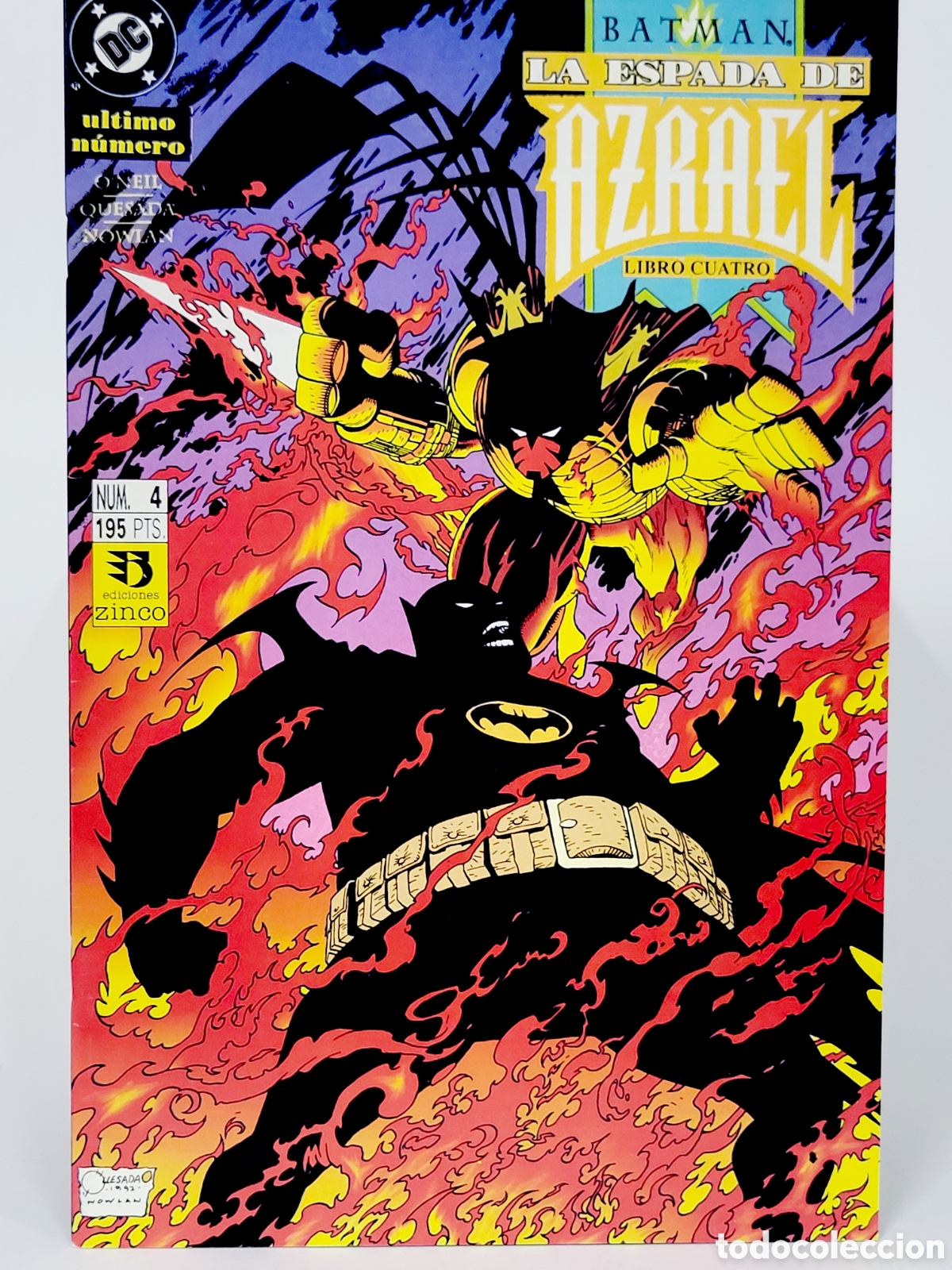 C&oacute;mics: C&Oacute;MIC DE KIOSCO BATMAN LA ESPADA DE AZRAEL 4 LIBRO CUATRO DC EDICIONES ZINCO GRAPA - Foto 1