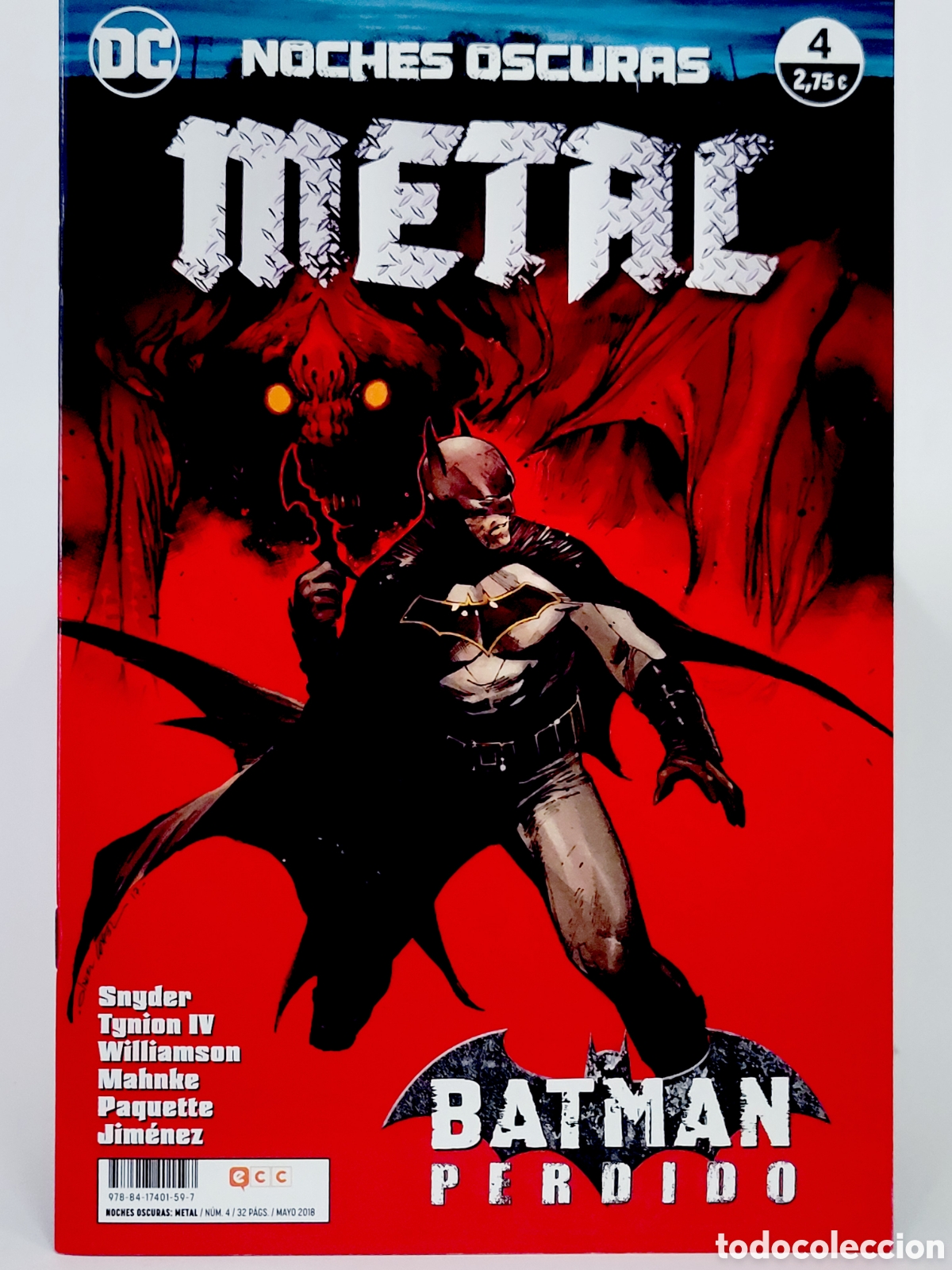 C&oacute;mics: C&Oacute;MIC DE KIOSCO NOCHES OSCURAS METAL 4 BATMAN PERDIDO DC ECC GRAPA - Foto 1