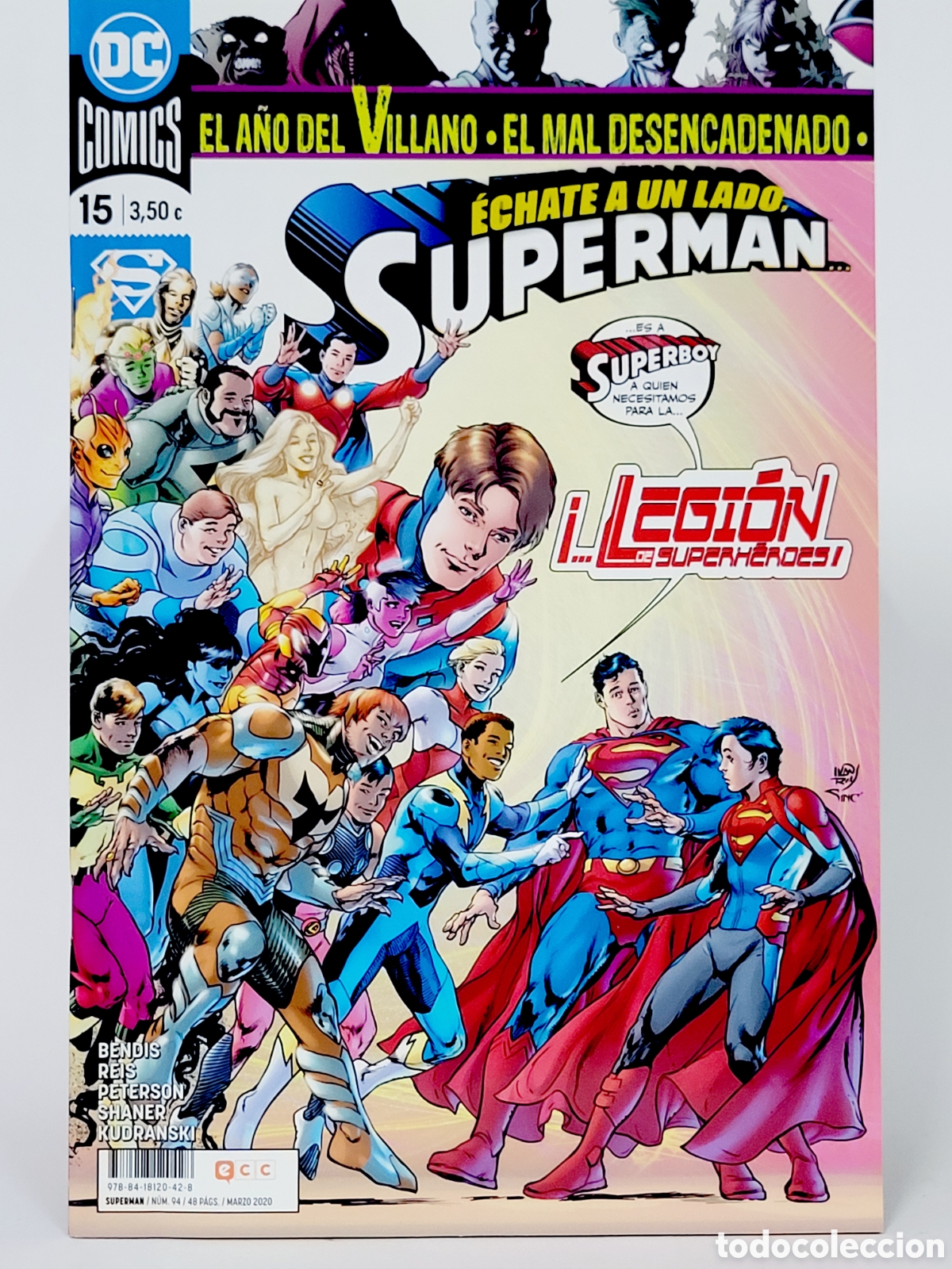 C&oacute;mics: DE KIOSCO SUPERMAN 15 EL A&Ntilde;O VILLANO DC COMICS 94 ECC GRAPA