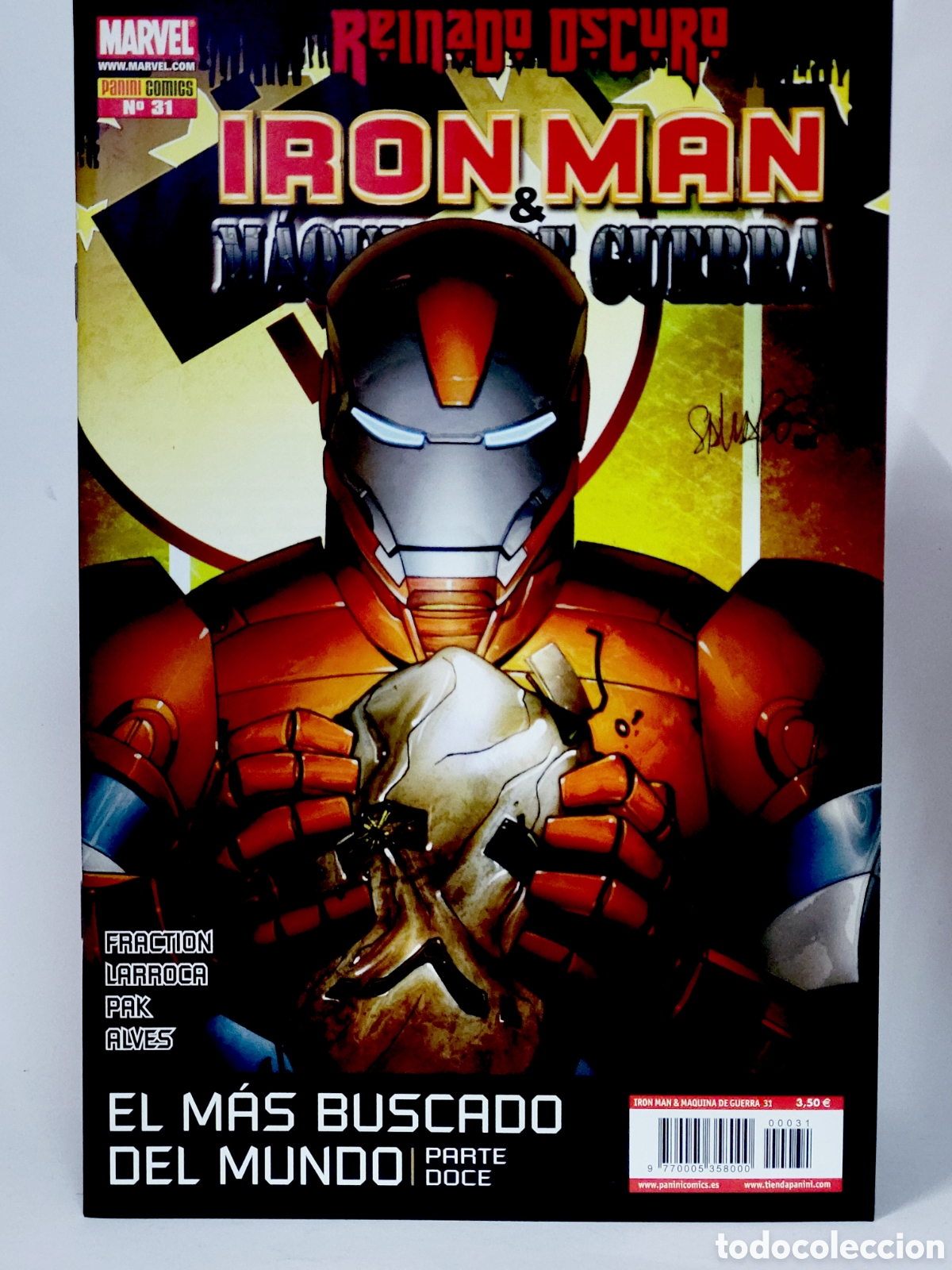 C&oacute;mics: C&Oacute;MIC DE KIOSCO REINADO OSCURO IRON MAN M&Aacute;QUINA DE GUERRA 31 PANINI MARVEL GRAPA