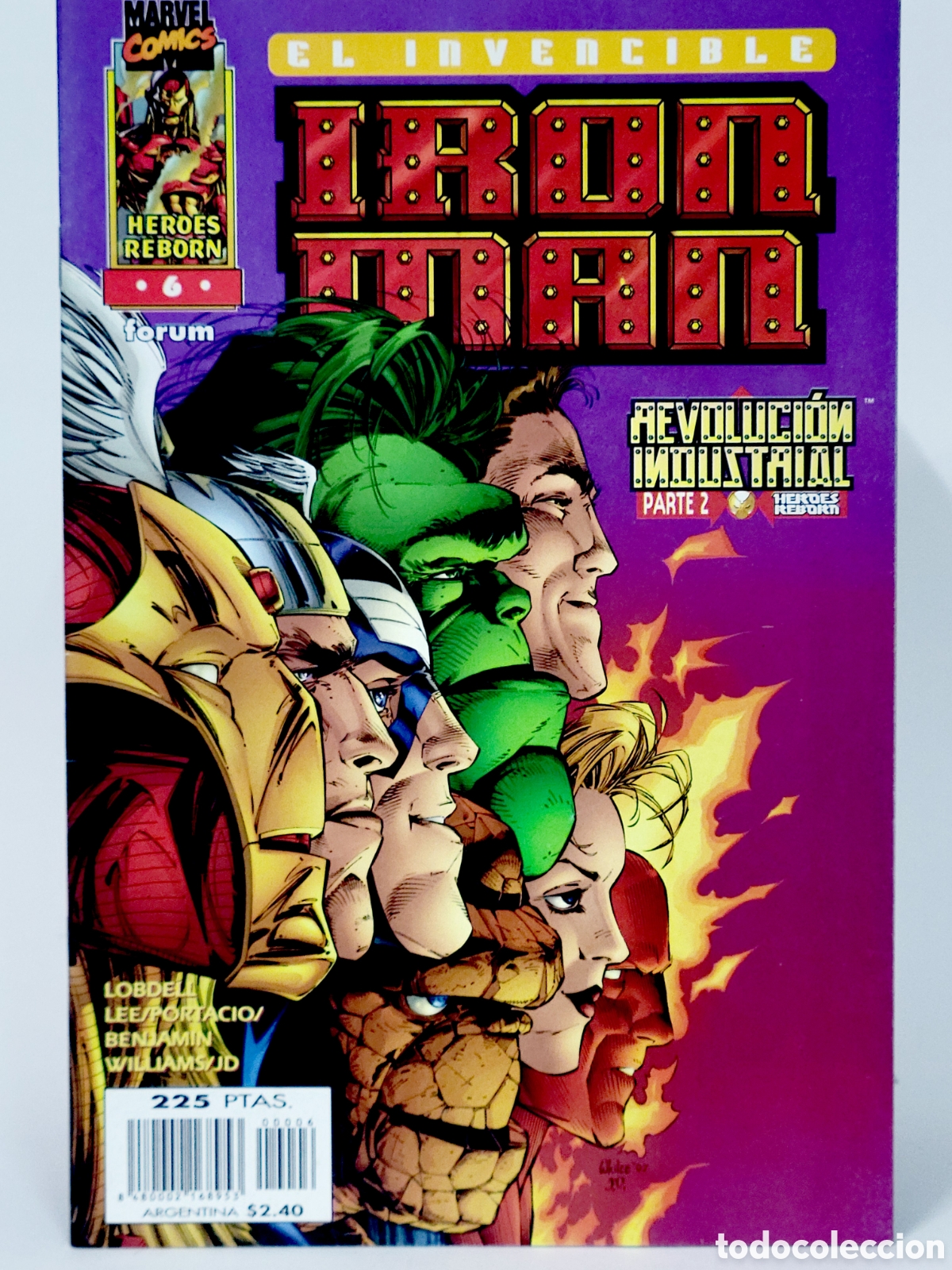 C&oacute;mics: C&Oacute;MIC DE KIOSCO HEROES REBORN IRON MAN 6 FORUM MARVEL GRAPA - Foto 1