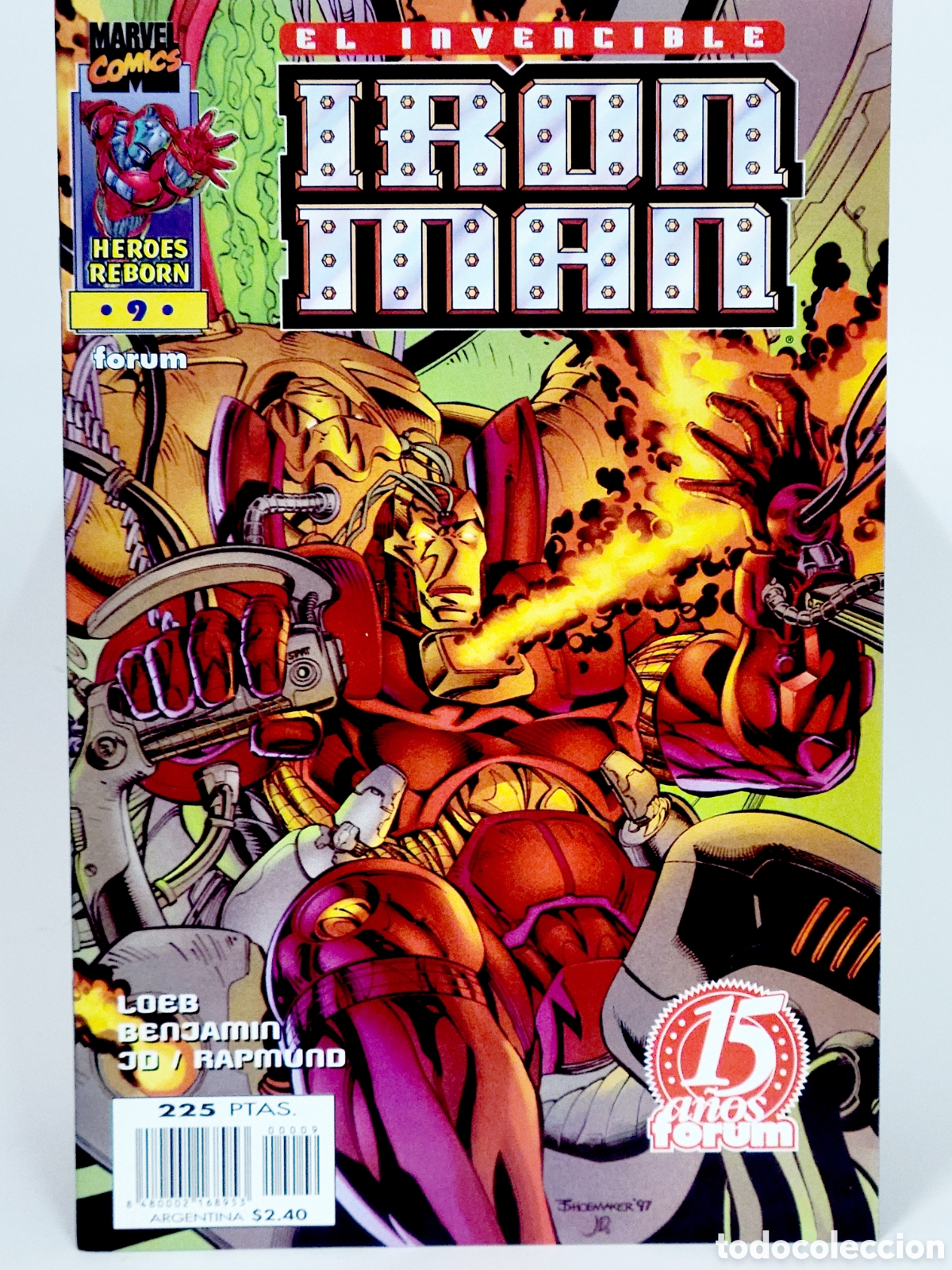 Comics: C&Oacute;MIC DE KIOSCO HEROES REBORN IRON MAN 9 FORUM MARVEL GRAPA