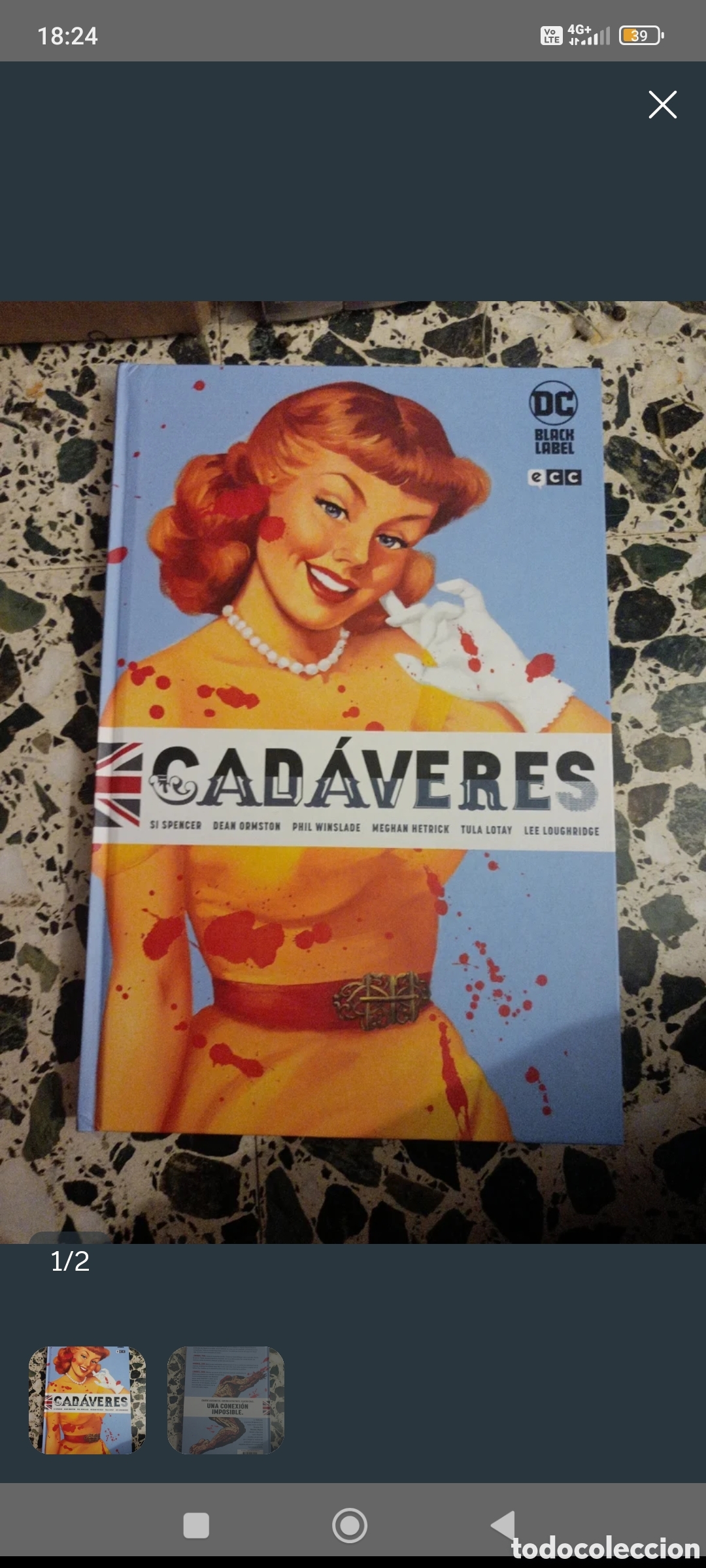 Comics : C&oacute;mic &rdquo;Cad&aacute;veres&rdquo;, ECC Ediciones.
