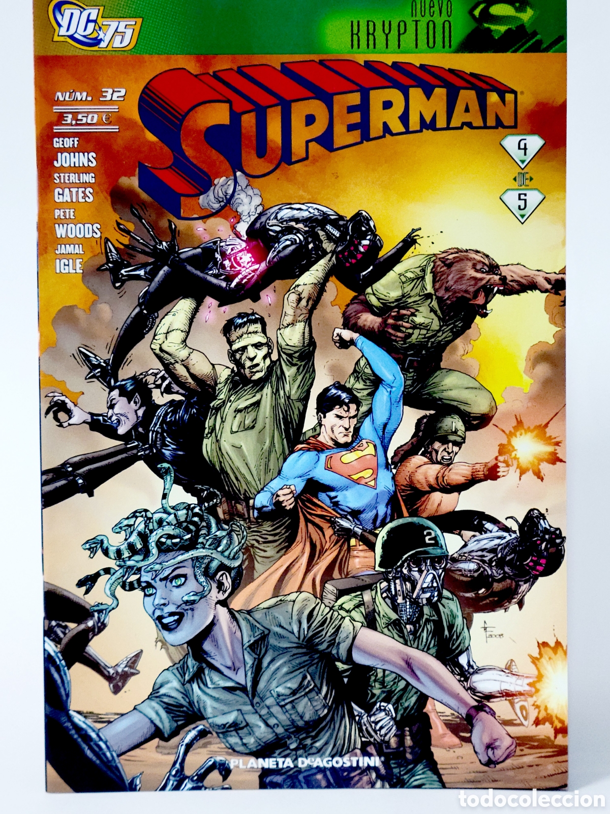 Comics: C&Oacute;MIC SUPERMAN 32 NUEVO KRYPTON DC 75 PLANETA DEAGOSTINI GRAPA DE KIOSCO
