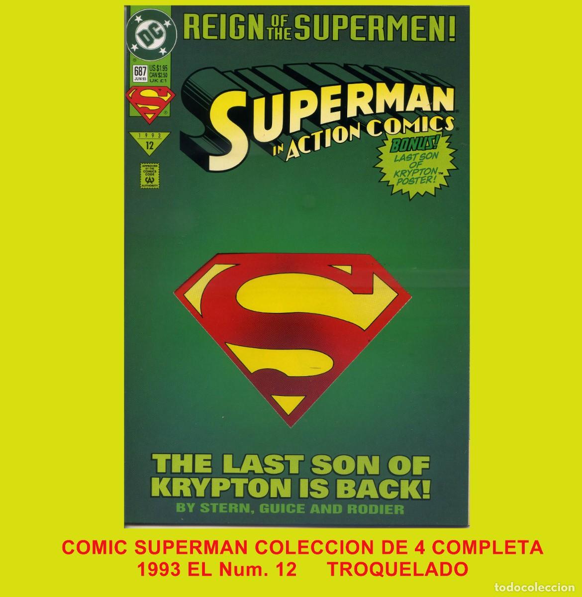 C&oacute;mics: SUPERMAN 4 COMIC COLECCION Num. 12-13-14-15 completa 1993 REINADO DE LOS SUPERHOMBRES