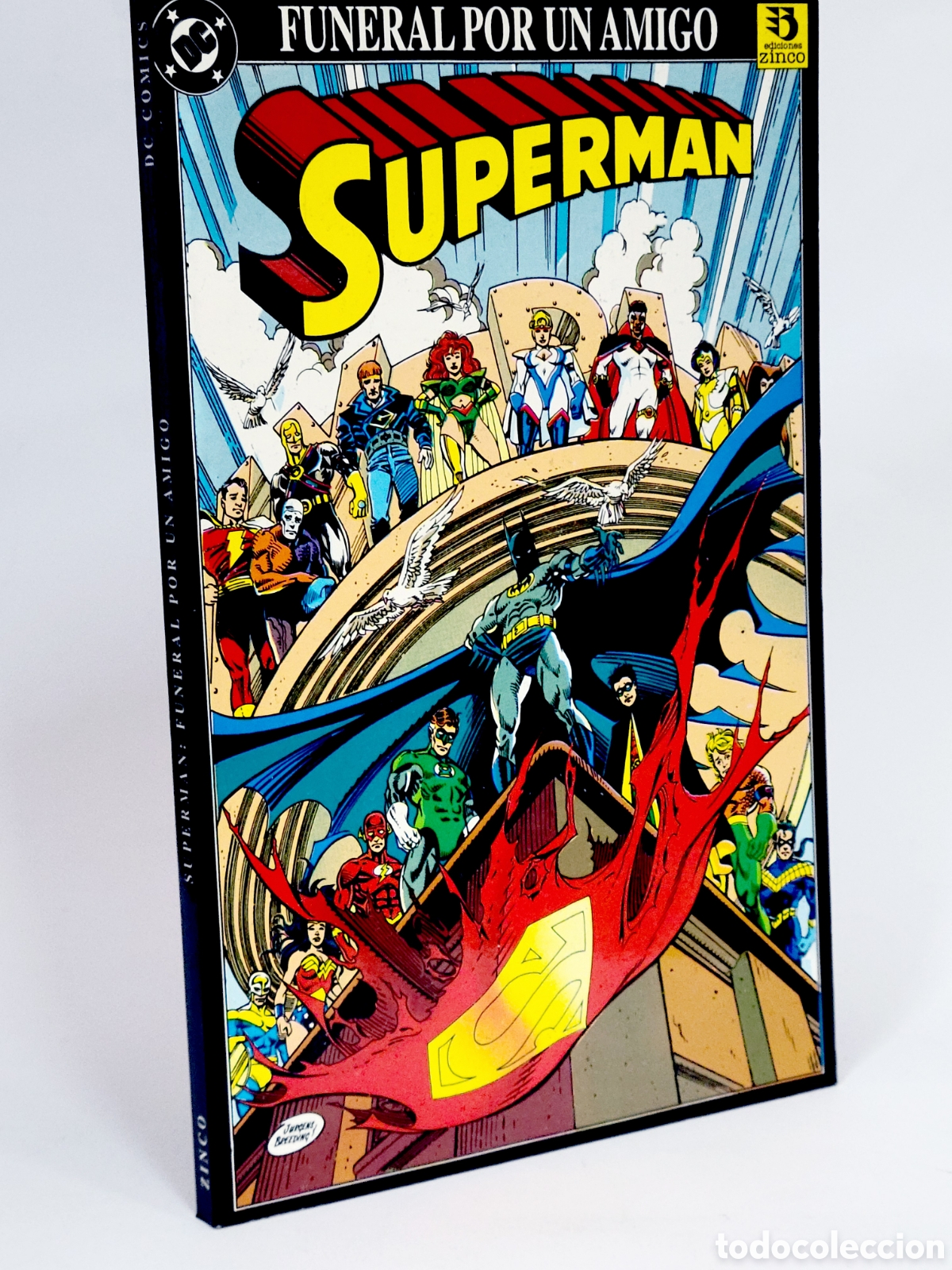C&oacute;mics: C&Oacute;MIC SUPERMAN FUNERAL POR UN AMIGO DC EDICIONES ZINCO DE KIOSCO ESTADO