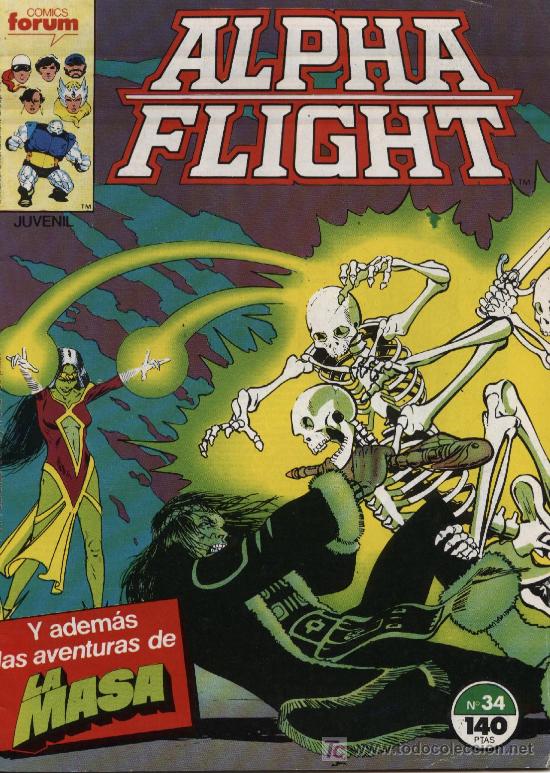 C&oacute;mics: Alpha Flight  -  n&ordm; 34  -  Ed. Forum 1.984 - Foto 1