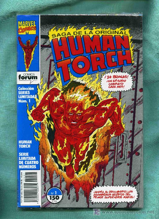 C&oacute;mics: SERIE     COMICS FORUM         HUMAN TORCH       COMPLETA SERIE LIMITADA DE 4 EJEMPLARES - Foto 1