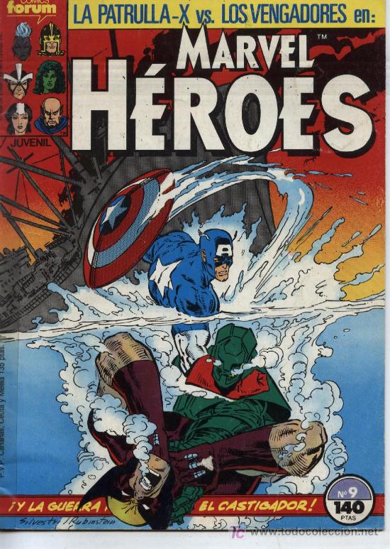 C&oacute;mics: Marvel H&eacute;roes  -  n&ordm; 9  -  Ed. forum  1987