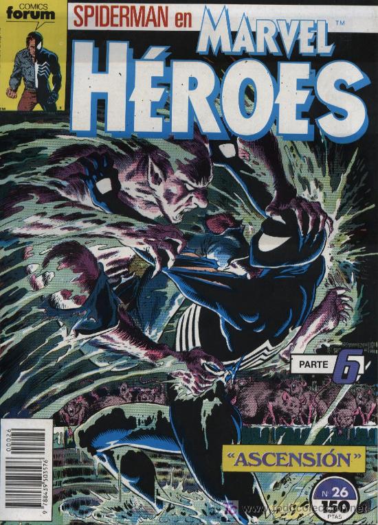 C&oacute;mics: Marvel H&eacute;roes  -  n&ordm; 26  -  Ed. forum  1987