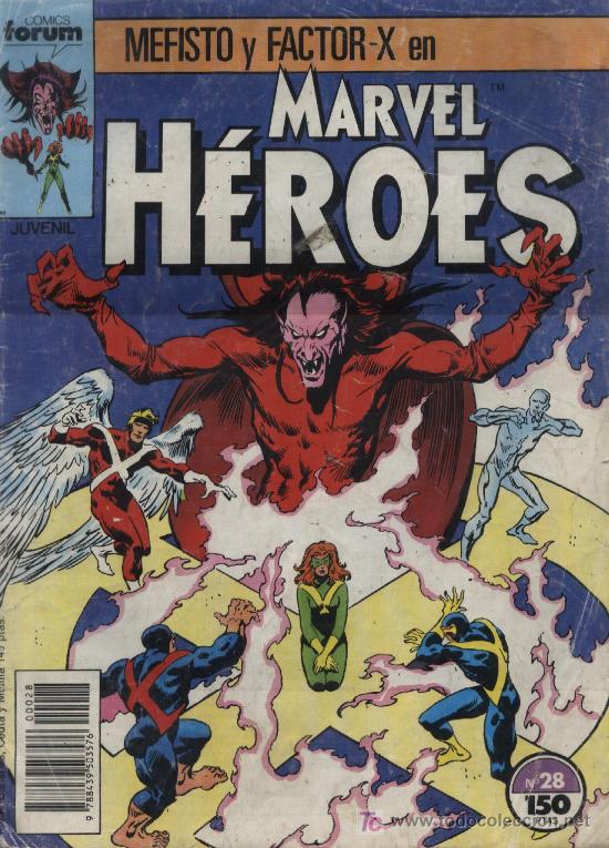 C&oacute;mics: Marvel H&eacute;roes  -  n&ordm; 28  -  Ed. forum  1987
