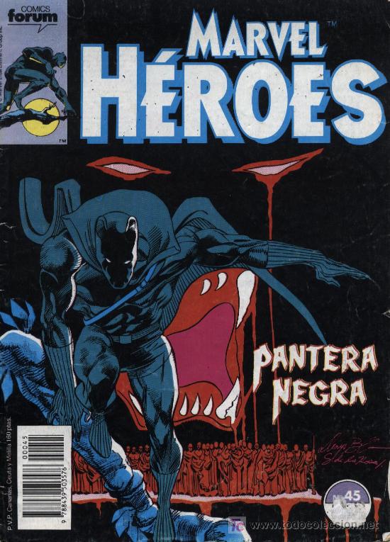 C&oacute;mics: Marvel H&eacute;roes  -  n&ordm; 45  -  Ed. forum  1989