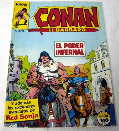 C&oacute;mics: Conan El B&aacute;rbaro n&ordm; 134 El poder infernal Ed Forum 1987 - Foto 1