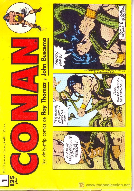 C&oacute;mics: conan n&ordm; 1.los daily-strip comics de roy thomas y john buscema - Foto 1