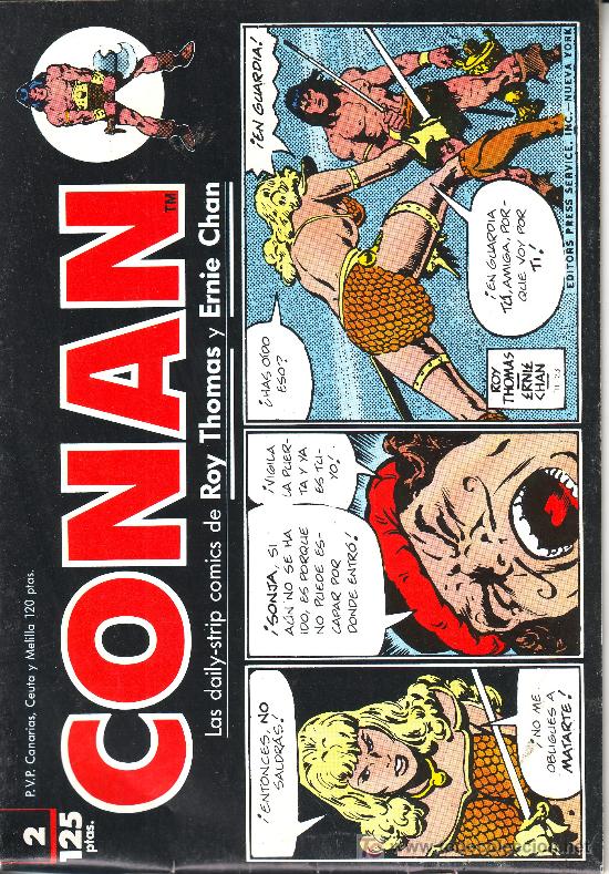 C&oacute;mics: conan n&ordm; 2.los daily-strip comics de roy thomas y  ernie chan - Foto 1