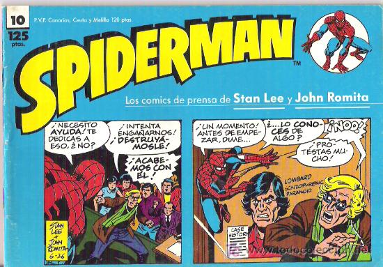 C&oacute;mics: spiderman - las daily-trips comics de stan lee y john romita num 10 1989 - Foto 1