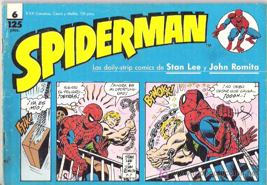 C&oacute;mics: spiderman - las daily-trips comics de stan lee y john romita num 6 1989 - Foto 1