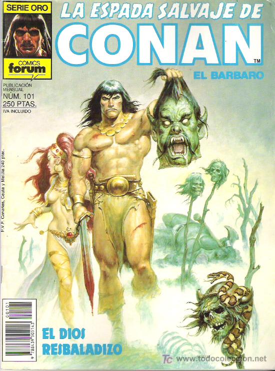 C&oacute;mics: LA ESPADA SALVAJE DE CONAN ***EL DIOS RESBALADIZO *** NUM 101 - Foto 1
