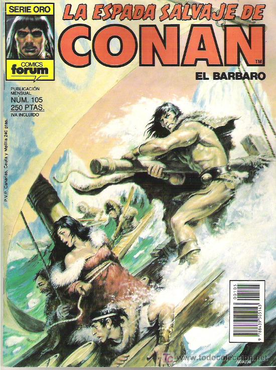 C&oacute;mics: LA ESPADA SALVAJE DE CONAN *** el dios marino *** num 105 ** ex - Foto 1