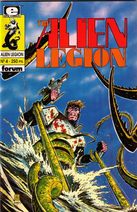 C&oacute;mics: THE ALIEN LEGION - N&ordm; 4 - PRECIO PORTADA 250 PESETAS.