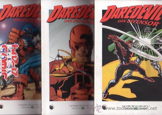 C&oacute;mics: DAREDEVIL , DAN DEFENSOR - BIBLIOTECA EL MUNDO , SERIE COMPLETA EN 3 EJEMPLARES - Foto 1