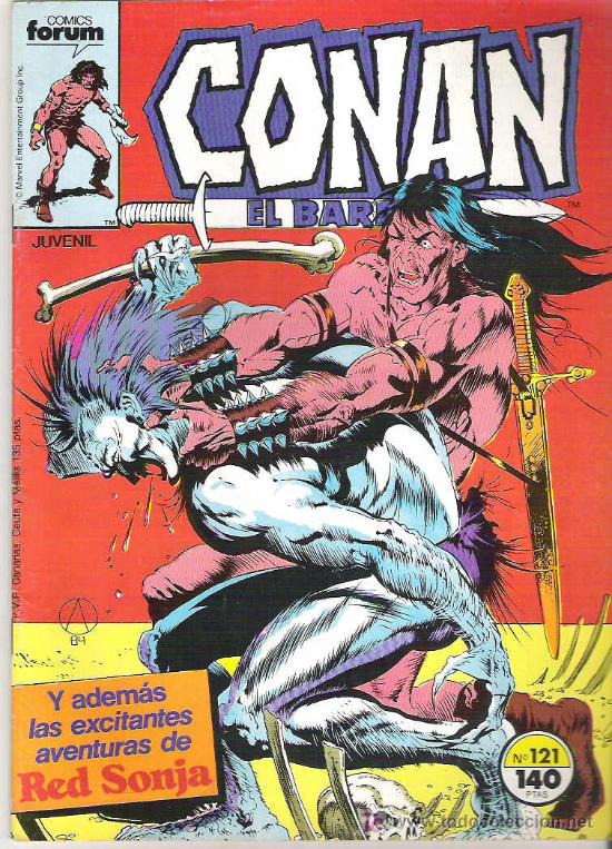 C&oacute;mics: CONAN EL BARBARO - LA TIERRA ARDE ** N&ordm; 121 1987 - Foto 1