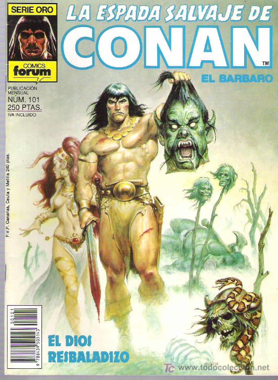 C&oacute;mics: LA ESPADA SALVAJE DE CONAN *** EL DIIOS RESBALADIZO *** NUM 101 EXCEPCIONAL - Foto 1