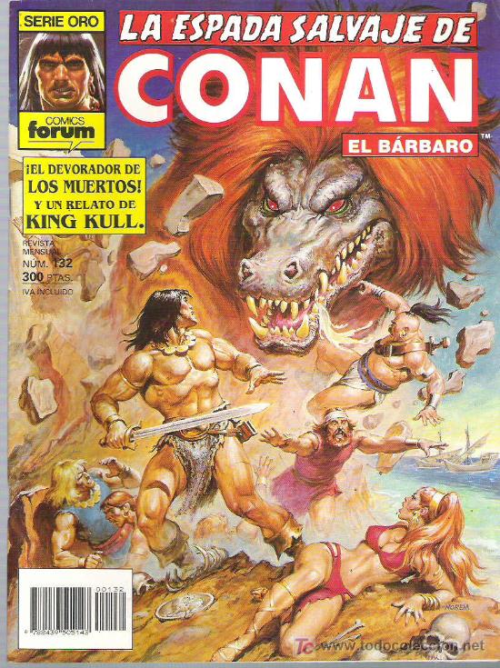 C&oacute;mics: LA ESPADA SALVAJE DE CONAN *** EL DEVORADOR DE LOS MUERTOS ** NUM 132 - Foto 1