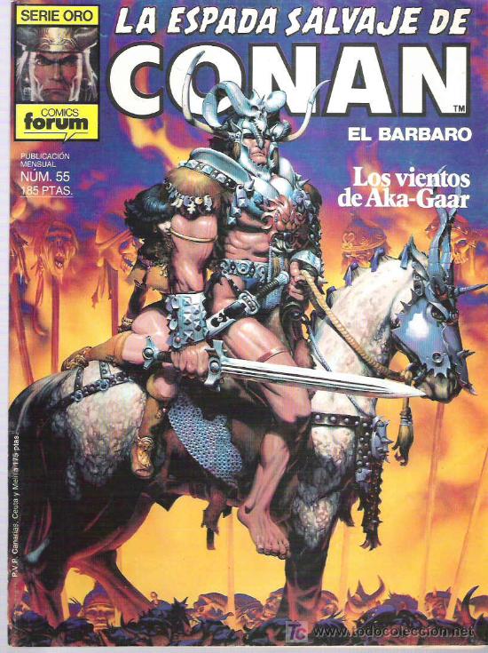 C&oacute;mics: LA ESPADA SALVAJE DE CONAN *** LOS VIENTOS DE AKA- GAAR NUM 55 EX - Foto 1