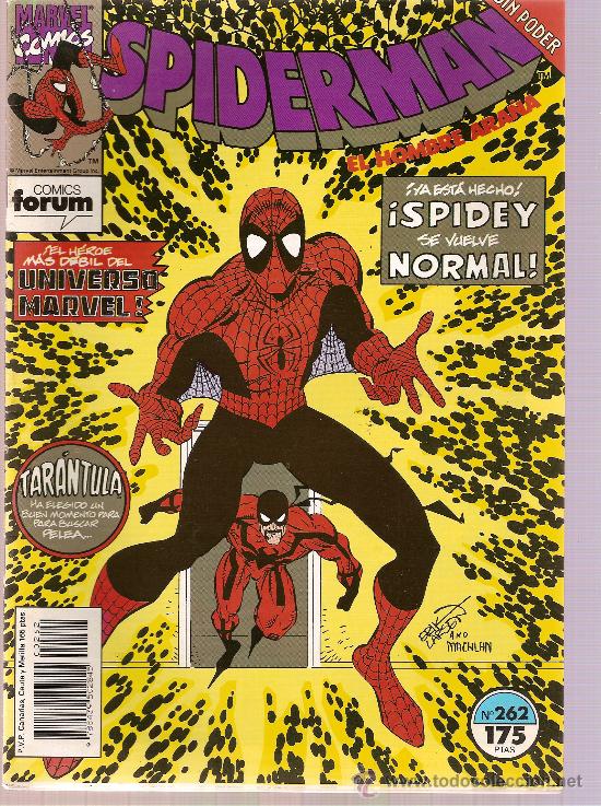 C&oacute;mics: COMIC SPIDERMAN N&ordm; 262 SPIDEY SE VUELVE NORMAL MAVEL COMICS FORUM - Foto 1