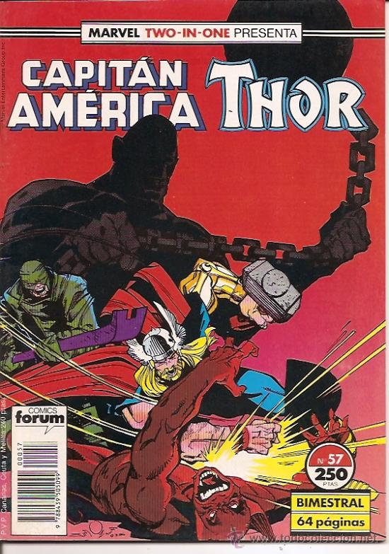 C&oacute;mics: MARVEL TWO-IN-ONE : CAPITAN AMERICA THOR N&ordm; 57 EDICIONES FORUM - Foto 1