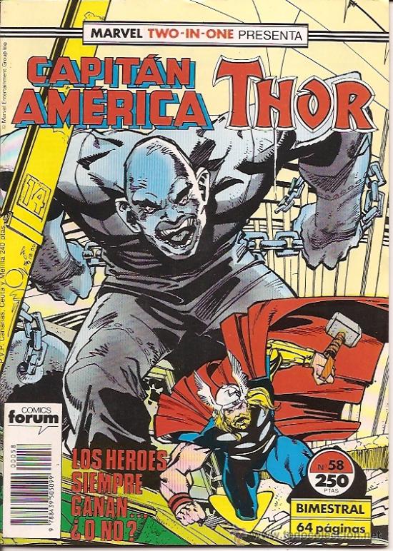 C&oacute;mics: MARVEL TWO-IN-ONE : CAPITAN AMERICA THOR N&ordm; 58 EDICIONES FORUM - Foto 1
