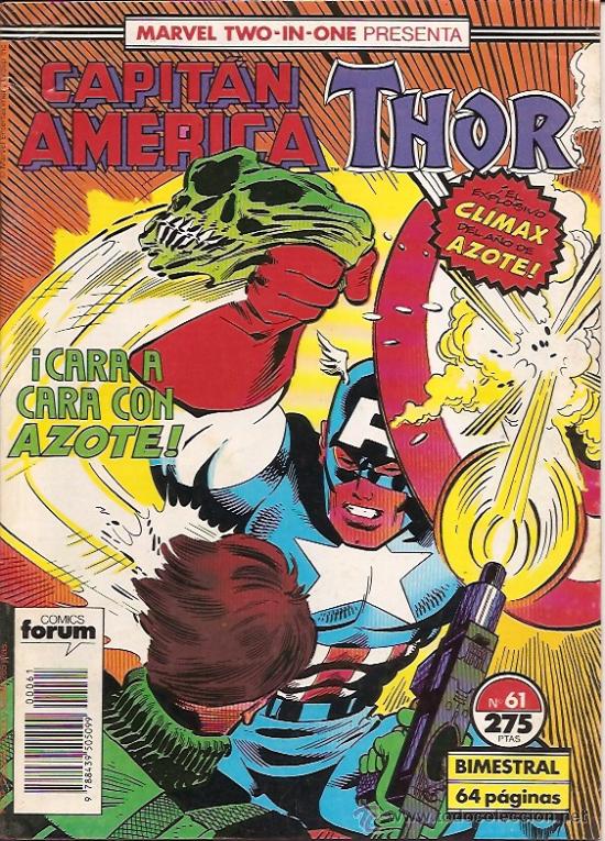 C&oacute;mics: MARVEL TWO-IN-ONE : CAPITAN AMERICA THOR N&ordm; 61 EDICIONES FORUM - Foto 1