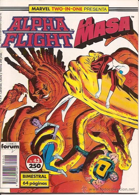 C&oacute;mics: MARVEL TWO-IN-ONE : ALPHA FLIGHT LA MASA N&ordm; 43 EDICIONES FORUM - Foto 1