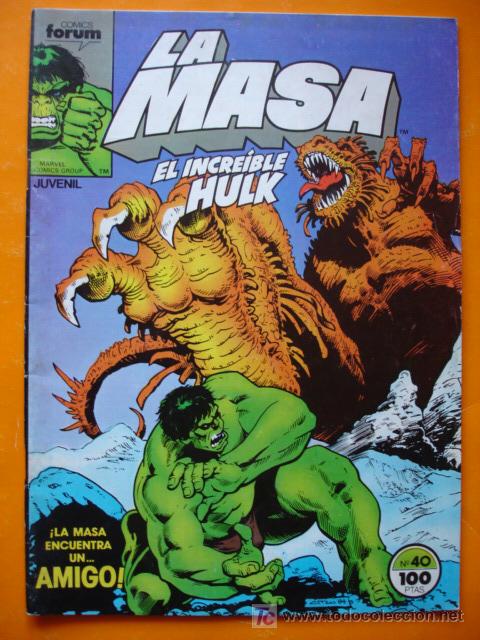 C&oacute;mics: LA MASA , EL INCREIBLE HULK N&ordm; 40 , ED. FORUM  100 PTAS. - Foto 1