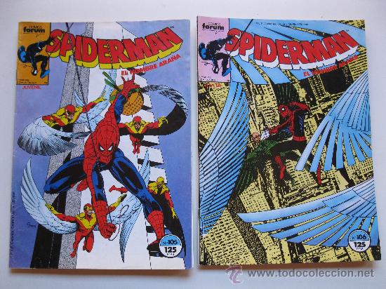 C&oacute;mics: LOTE DE 2 N&Uacute;MEROS DE SPIDERMAN - N&ordm; 105 Y 106 - FORUM. - Foto 1