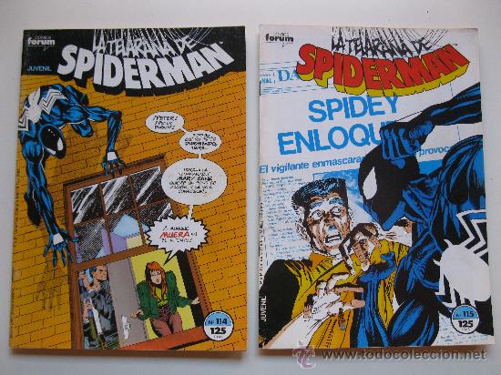 C&oacute;mics: LOTE DE 2 N&Uacute;MEROS DE SPIDERMAN - N&ordm; 114 Y 115 - FORUM. - Foto 1